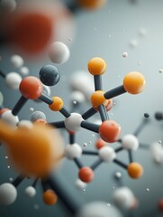 Poster - captivating and intricate close up view of a molecular structure showcasing its elegant curves angle