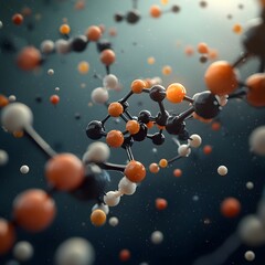 Poster - Molecular Masterclass An Visualization of the Fundamental Building Blocks of Matter Elegant and Symmetrical Molecular Formations Iridescent and Refractive Compounds