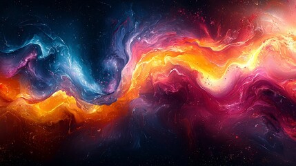 Poster - Vibrant and Dynamic Abstract Background with Energetic Splashes of Color for Modern Creativity and Visual Appeal in Design Projects