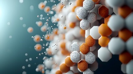 Poster - Captivating Molecular Tapestry A visually stunning representation of nature s microscopic building blocks