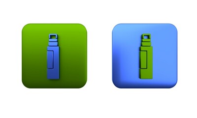 Poster - Colorful Marker pen icon isolated on white background. Square button. 3D render illustration