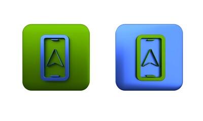Aufkleber - colorful infographic of city map navigation icon isolated on white background. mobile app interface 