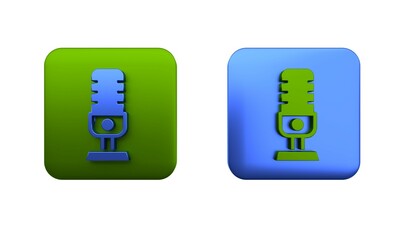 Poster - colorful microphone icon isolated on white background. on air radio mic microphone. speaker sign. sq