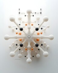 Poster - mesmerizing molecular architecture intricate atomic bonds and symmetrical patterns in a scientific a