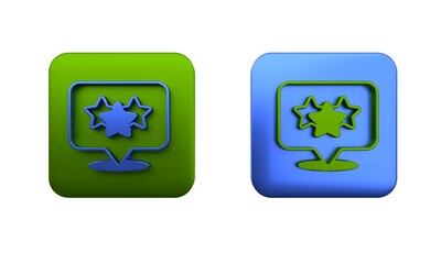 Poster - colorful five stars customer product rating review icon isolated on white background. favorite, best
