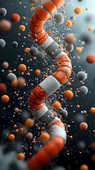 Poster - Futuristic 3D Rendered of the Insulin Molecule Depicting Advanced Technologies and Innovations for Insulin Delivery and Diabetes Treatment