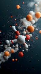 Poster - Futuristic 3D depicting an innovative and advanced visualization of the insulin molecule showcasing the potential of emerging technologies in pharmaceutical research and diabetes treatment