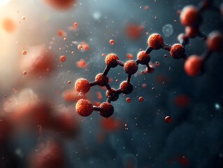 Poster - Captivating Molecular Anatomy A Profound Visualization of the Complex and Elegant Architecture of Life Featuring Intricate Molecular Lattices Radiant Palettes