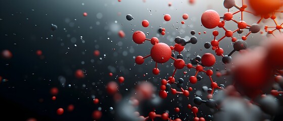 Poster - Captivating close up of a complex molecular formation showcasing the elegant and mesmerizing interplay of organic shapes and angles