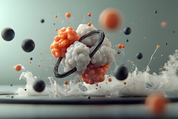 Poster - Molecular Masterclass A Visually Captivating Display of the Intricate and Elegant Arrangements of Atoms and Molecules Pulsating Waves of Energy