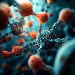 Poster - Enchanted Molecular Lattice A Captivating Visualization of the Hidden Complexity of the Microscopic Realm