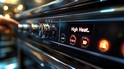 Poster - Close-up view of a drying machine control panel showcasing various settings and indicators