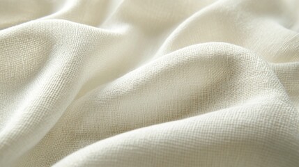 Poster - Soft Draped Cream Colored Textured Fabric
