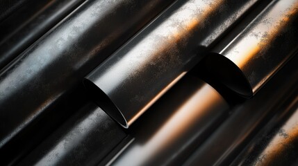 Poster - Abstract Industrial Background with Metallic Textures