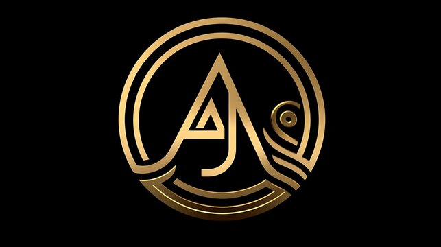 Sophisticated golden logo for visual identity