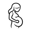 © Milkghost - Pregnant woman vector doodle icon