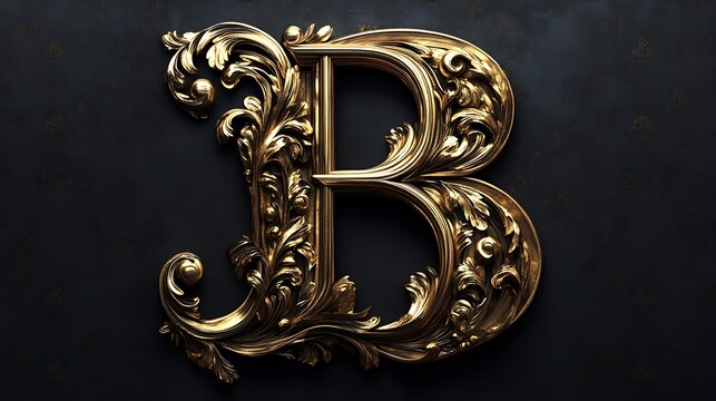 Typography of fashionable stylish alphabets Letter B