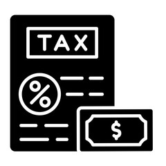 Canvas Print - Taxation Icon