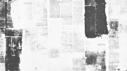 vector white and black newspaper paper grunge vintage old aged texture. vintage grunge newspaper col