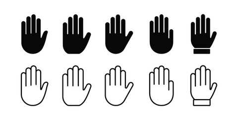Poster - hand icon set. hand sign and symbol. hand gesture hand vector icon for web and mobile apps.