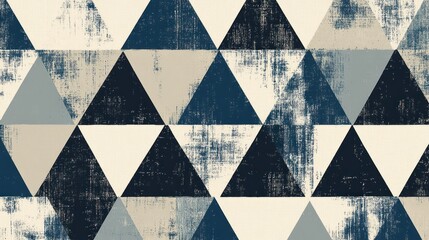 Aufkleber - Abstract Geometric Triangle Pattern Design