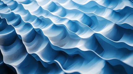 A repeating pattern of hexagonal shapes with a blue gradient, creating a dynamic and geometrically pleasing visual texture. Minimalist Modern Art. Illustration