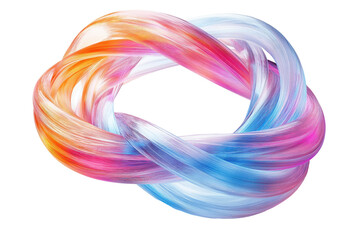 Poster - Holographic twisted shapes create a mesmerizing abstract design in vibrant colors