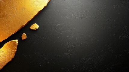 Poster - Black gold texture background with a polished, shiny appearance and fine details, ideal for premium design applications, isolated on white.