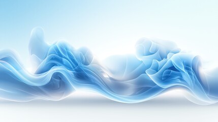 Wall Mural - Realistic smoke pattern with natural flow and gentle opacity, ideal for creating a dreamy, cloud-like effect, isolated on white.