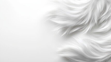 Aufkleber - Smooth gray fur texture background with fine, soft fibers and gentle shading, ideal for adding a realistic, plush feel to designs, isolated on white.