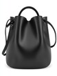 © Trionorejo - A sleek black bucket bag with a minimalist design and dual handles for stylish carrying.