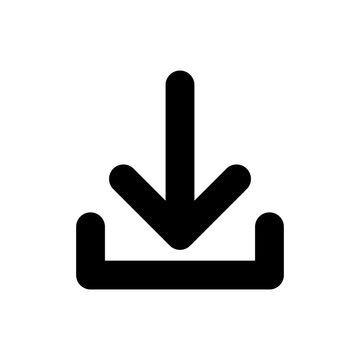 Download icon signage trendy design template.