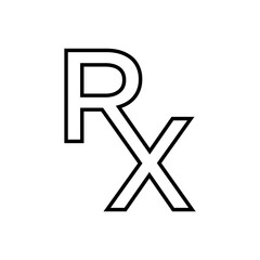 Wall Mural - RX icon signage trendy design template.