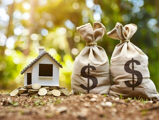 Poster - House and Money Concept for Investment Opportunities