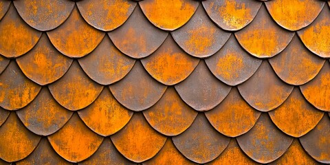 Sticker - Vibrant orange and dark chocolate patterned background creating a bold and modern design