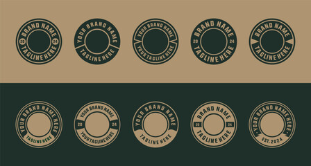 logo badge design template with the text editable for clothing, sport and apparel