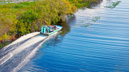 Airboat Ride in Florida aerial view