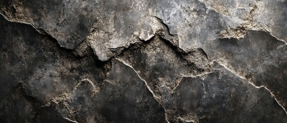 Wall Mural - Textured rocky surface with cracks and variations in color.