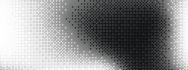 Aufkleber - pixel dithering gradient. bitmap texture background. black and white random pixels pattern. retro gl