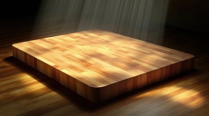 Poster - Illuminated Wooden Cutting Board on Floor