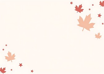 Poster - A simple yet trendy poster design features a white background with bold red maple leaves and stars, suitable for a vertical social media layout.