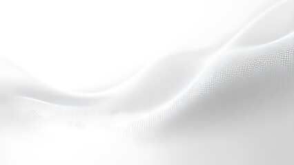 Poster - Artificial intelligence creates digital 3D abstract backgrounds with monochrome printing and halftone dots on a white futuristic design concept.