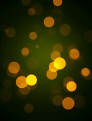 Aufkleber - Golden abstract lights shine on dark backgrounds with green gold bokeh effect, evoking holiday illumination and festive decoration concepts.