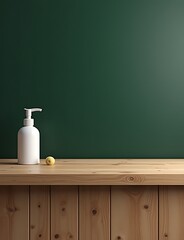 Poster - Wooden counter and blackboard image, neutral product shot for school display use, horizontal format with copy space for social media promotion.