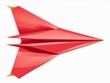 ©   - Paper Airplane: A vibrant red paper airplane soars gracefully through the air, representing freedom, dreams, and boundless possibilities.