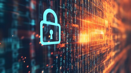 Fototapete - cybersecurity data protection digital technology