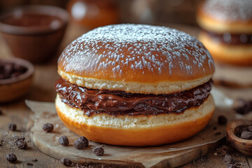 Poster - A simple kÃ¼rtÅ‘sh dusted with powdered sugar and filled with rich Nutella,