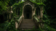 © Pter - The Stunning Beauty of an Intricate Ruin Drenched in Ivy and Wildflowers, Embraced by Nature