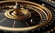 © Valentyna - Black and gold roulette close-up. Casino concept, Vegas, creative template, addiction