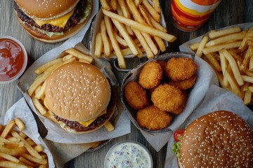 Poster - A table filled with various foods